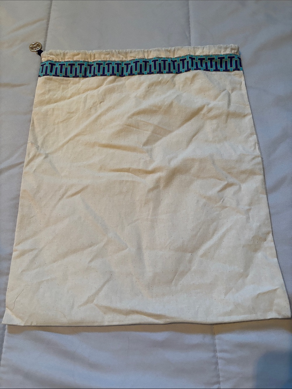 Tory Burch canvas geo trim dust bag